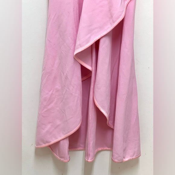 Fashion Nova Strapless Pink Ruffled Dress Front Slit Size S - Picture 4 of 8